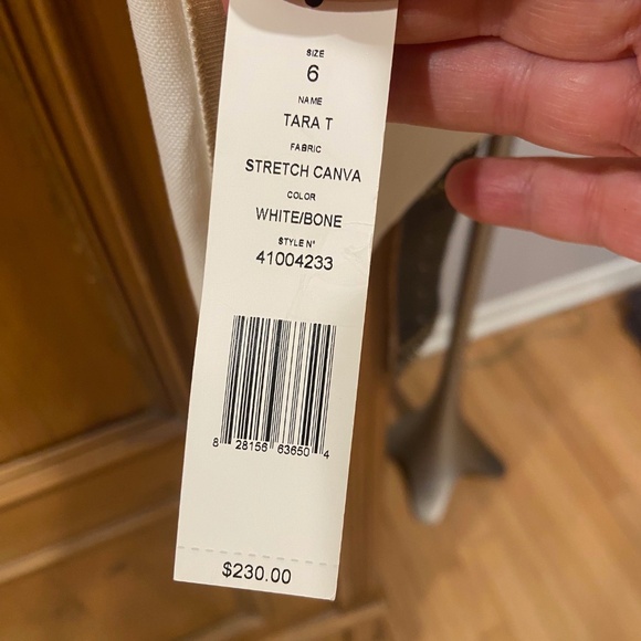 NWT Size 6 Bone colored Tuxedo pants. - Picture 5 of 5